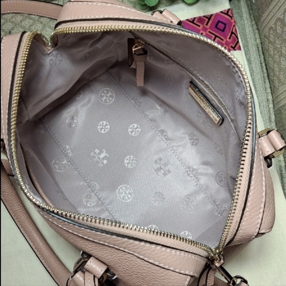 Tory Burch Dusty Rose Leather Satchel with Tassel - Picture 11 of 15
